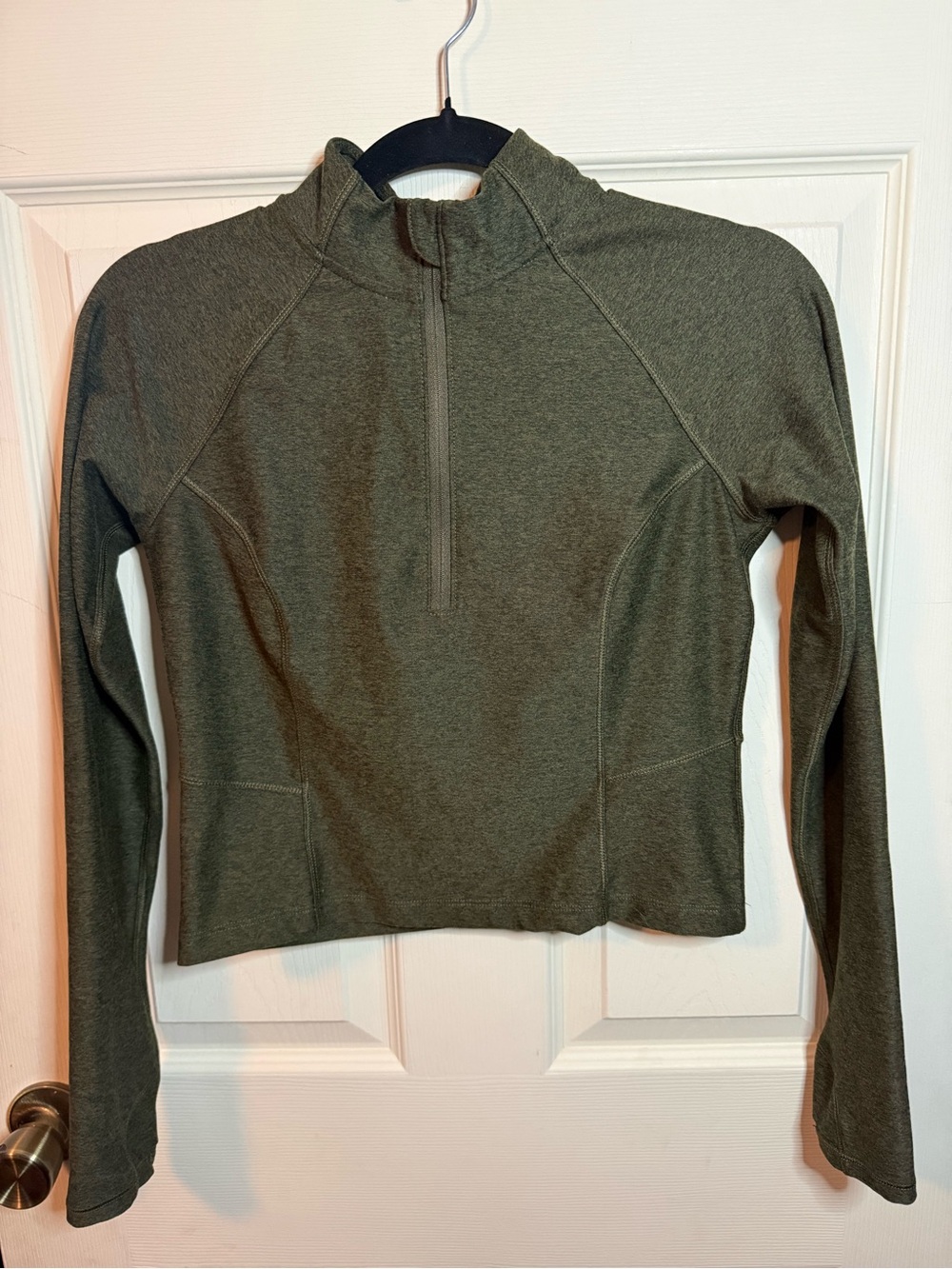 Old Navy CloudComfy Cropped Quarter Zip Green Size XS